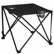 SPRINGOS Rozkladací kempingový stôl 46cm - čierny