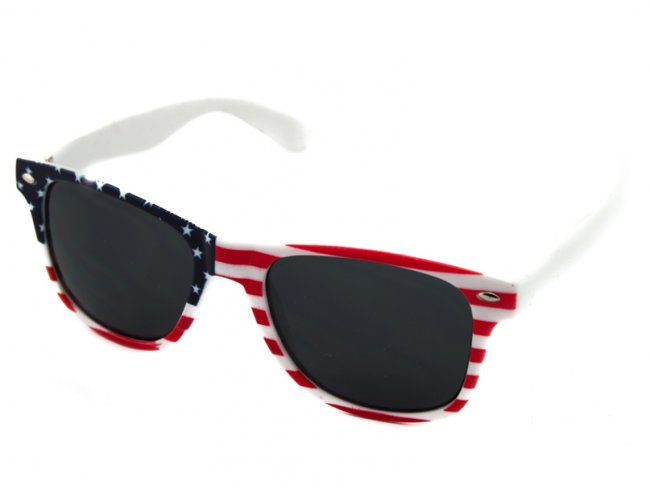 Slnečné okuliare Wayfarer - USA červeno-modro-biele