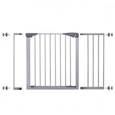 SPRINGOS Bezpečnostná bariérová zábrana pre schody a dvere - sivá - 114-119 cm
