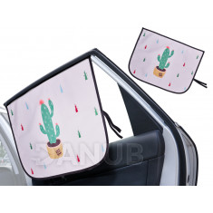 Magnetická clona do auta - kaktus