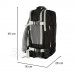 Cestovný batoh do lietadla vodeodolný - USB - 45x16x28cm - čierny
