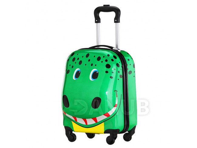 Detský cestovný kufor na kolieskach - krokodíl
