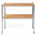 Kovový regál s 5 policami - 150x75x30cm - 675kg - svetlohnedá
