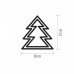 LED vianočný stromček, 37cm, 2× AA, vnútorná, teplá b., čas.