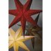 LED vianočná hviezda papierová červená, 75cm, 2× AA,teplá b.