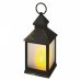 LED dekorácia - lampáš mliečny, 3x AAA, čierna, vintage