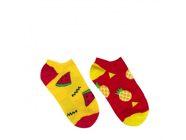 Veselé ponožky Melón a Ananás krátke - 39-42