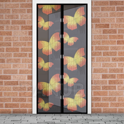 Sieťka na dvere proti hmyzu - magnetická - 100 x 210 cm - motýle