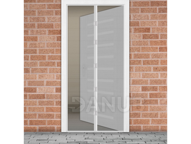 Sieťka na dvere proti hmyzu - magnetická - 100 x 210 cm - biela