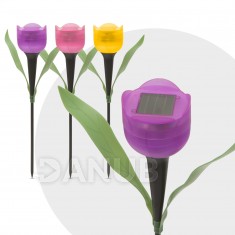 LED solárna lampa v tvare tulipánu