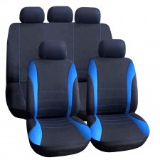 Sada poťahov na sedadlá - modrá / čierna - 9 ks - HSA006