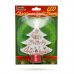 Vianočná LED dekorácia na stôl - lesklý podstavec - vianočný strom - 15 cm