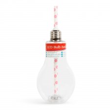 Svietiaci LED party pohár - priehľadná žiarovka - 400 ml