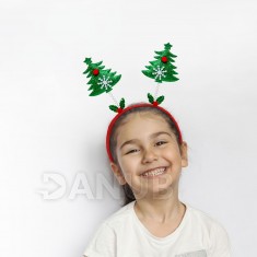 Vianočná čelenka sada -mikuláš, vianočný strom, sob