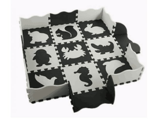 Penové puzzle pre deti čierna a biela - 25ks