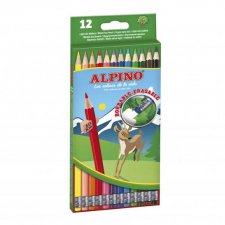 ALPINO 12-farebné farbičky s gumou