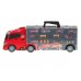 Nákladné auto - transportér - s odpaľovačom pre autá + 7 hasičských áut