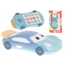 Hviezdny projektor auto s telefónom modrý