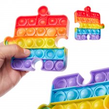 Antistresová hračka Push Bubble Pop it - dúhové puzzle
