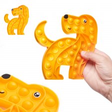 Antistresová hračka Push Bubble Pop it - oranžový pes
