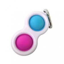 Antistresová hračka Push Bubble Pop it - prívesok fialovo-modrý