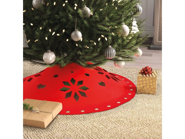 Koberček pod vianočný strom - 90 cm x 3 mm - filc - červená