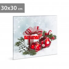 Vianočný LED obrázok - s vešiakom na stenu , 2 x AA, 30 x 30 cm