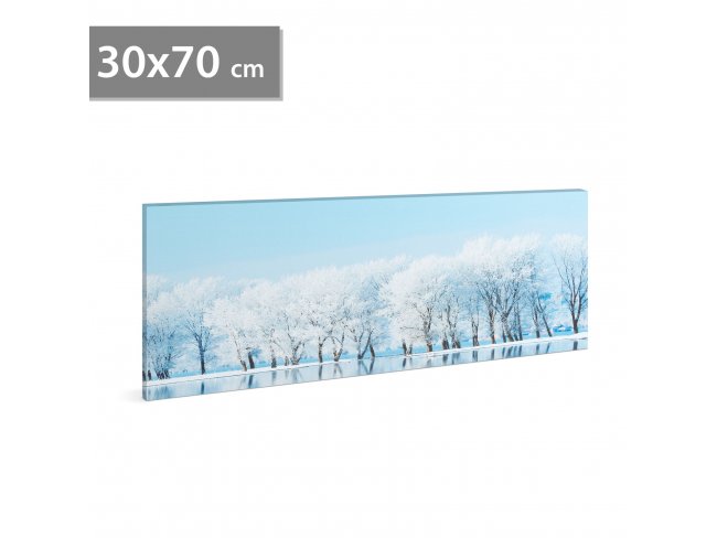 LED obrázok , zimná krajina -  2 x AA, 70 x 30 cm