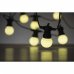 LED svetelná reťaz – 10x párty žiarovky mliečne, 5 m, vonkajšia aj vnútorná, teplá biela