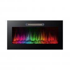 Elektrický zabudovateľný krb - ohrievač + RGB LED - 91 x 15 x 48 cm