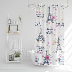 Záves do sprchy - Eiffelova veža - 180 x 180 cm