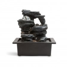 Fontána - s LED, sklenenou guľou - 23 x 17,5 x 26 cm - 230 V