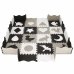 SPRINGOS Penové puzzle tvary - 150x150cm - sivá, biela, čierna