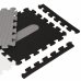 SPRINGOS Penové puzzle abeceda s číslami - 175x175 cm - čierna/biela/sivá