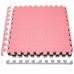 SPRINGOS Penové puzzle štvorce - 179x179cm - ružová, čierna, sivá