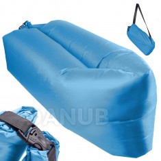 Lazy bag – nafukovacie kreslo: modré 230x70cm