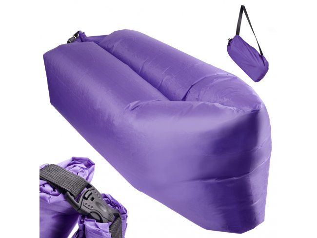 Lazy bag – nafukovacie kreslo fialové 230x70cm