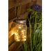 Solárne LED záhradné svietidlo - závesné - sklenená nádoba - 3000K - Polux