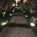 Záhradná solárna lampa 16x LED - zapustená - sada 4ks - studená biela