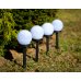 Solárne LED záhradné svietidlo zapichovacie BIELA ​​GUĽA - 10 cm