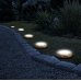 LED zapichovacia solárna lampa - kameň - teplá biela - 12 x 12 x 2,5 (+11) cm