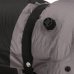 Samonafukovacia karimatka s vankúšom - 188 cm - prešívaná - sivo-čierna