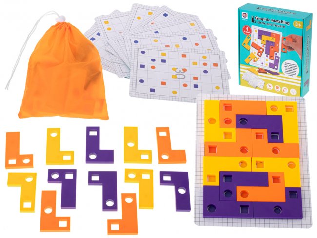 Logická hra skladačka Tetris + karty