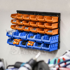 Nástenné organizačné krabice - 30 plastových krabíc - 640 x 375 x 175 mm