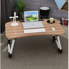 Skladací stolík na notebook do postele USB stojan