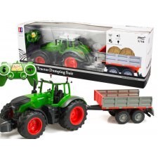 RC traktor 2,4G 4CH s prívesom 1:16 
