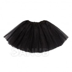 Tylová sukňa čierna