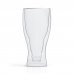 Dvojstenný sklenený pohár - na pivo, nápoje - 350 ml