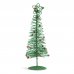 Trblietavý, kovový vianočný strom - 28 cm - zelený
