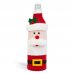 Vianočná dekorácia na fľaše - 3D mikuláš - polyester - 27 x 12 cm